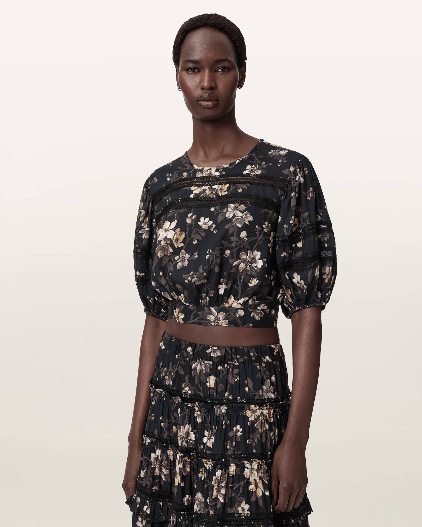 VINE BLACK Color Peony Top from AllSaints
