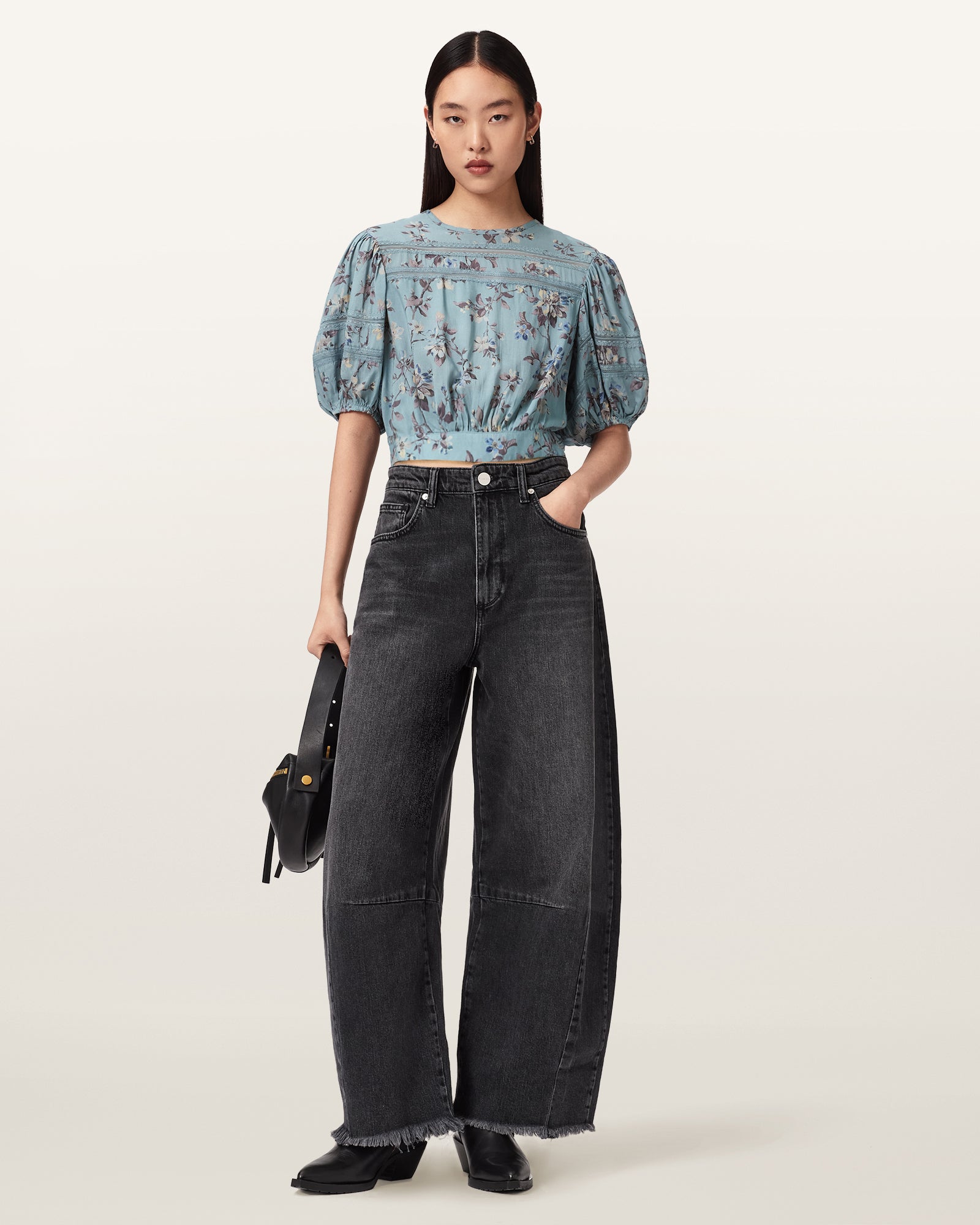 VINE LAKE BLUE Color Peony Top from AllSaints