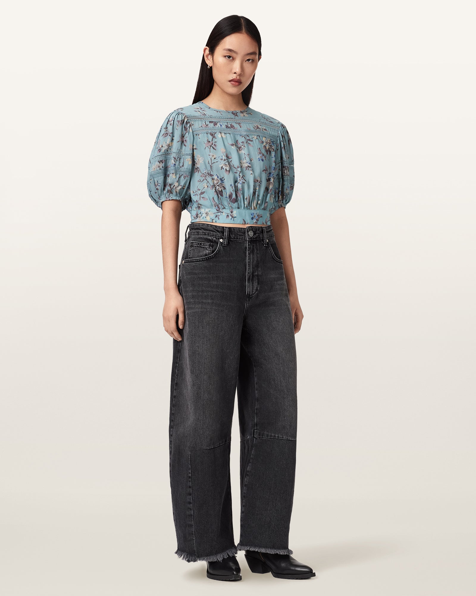 VINE LAKE BLUE Color Peony Top from AllSaints
