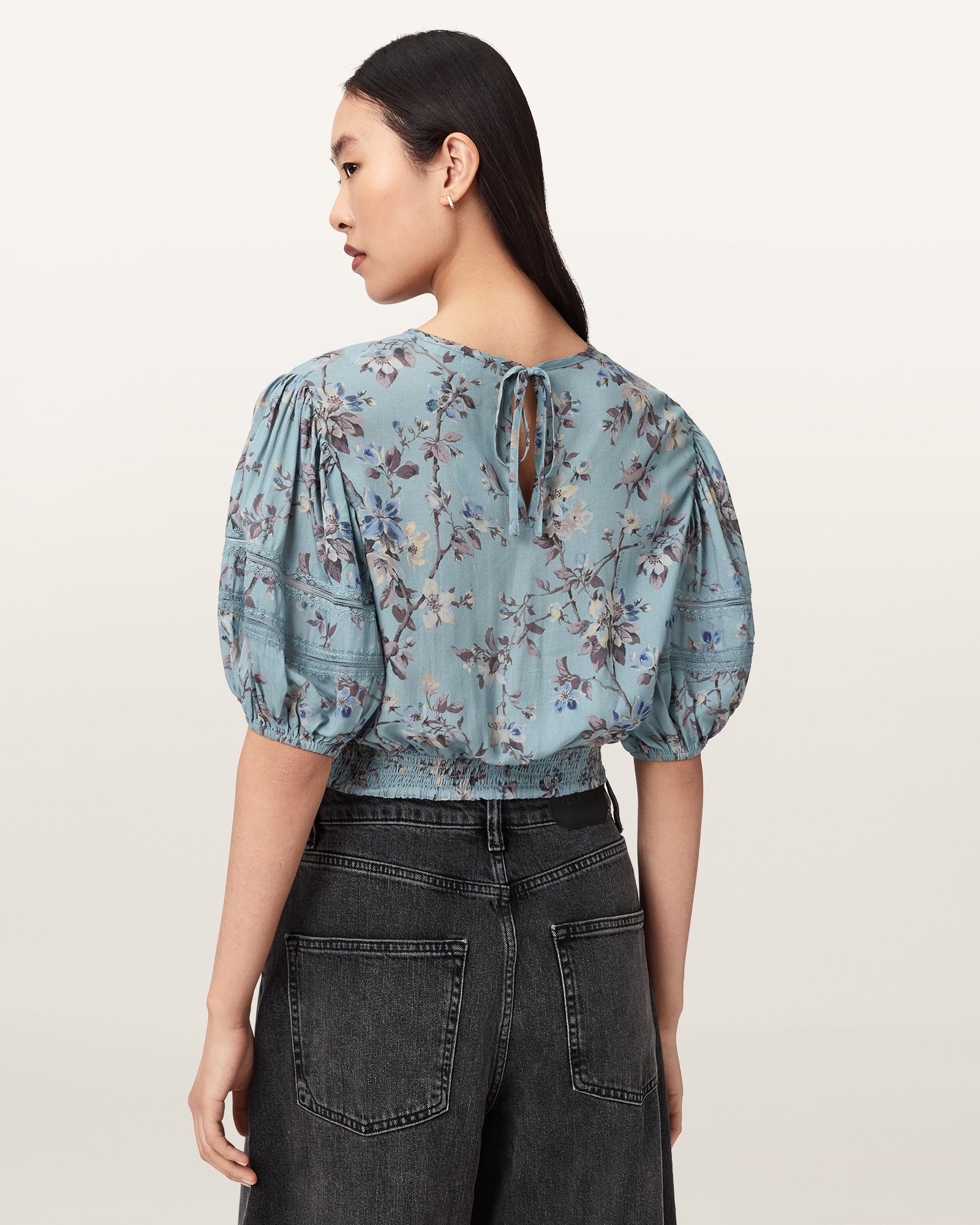 VINE LAKE BLUE Color Peony Top from AllSaints