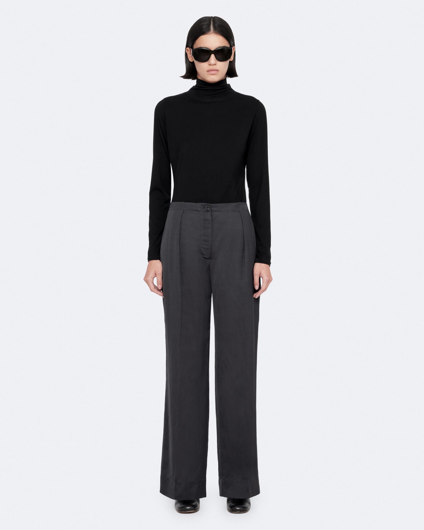 Ink Blue Color Leonie Satin Trousers from AllSaints