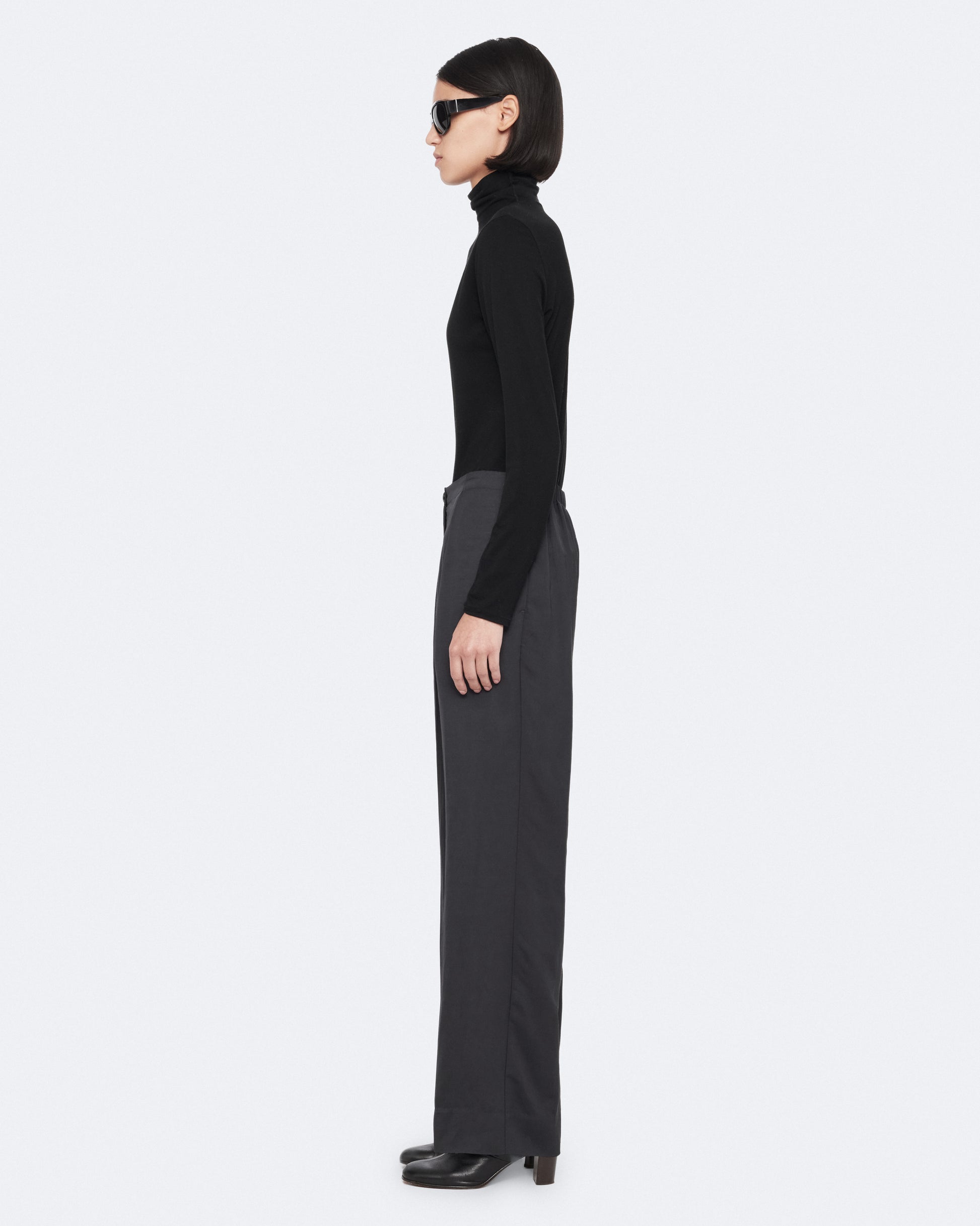 Ink Blue Color Leonie Satin Trousers from AllSaints