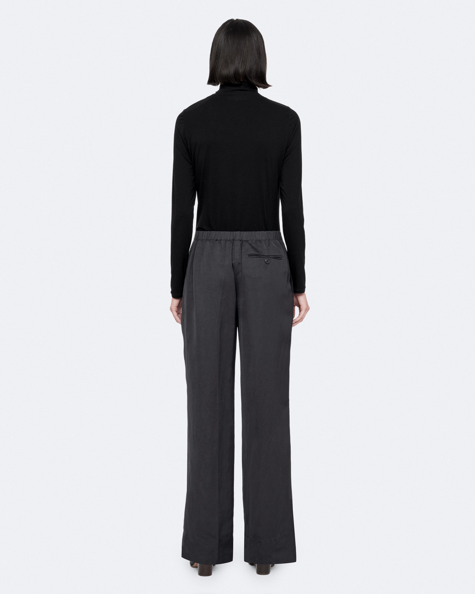 Ink Blue Color Leonie Satin Trousers from AllSaints