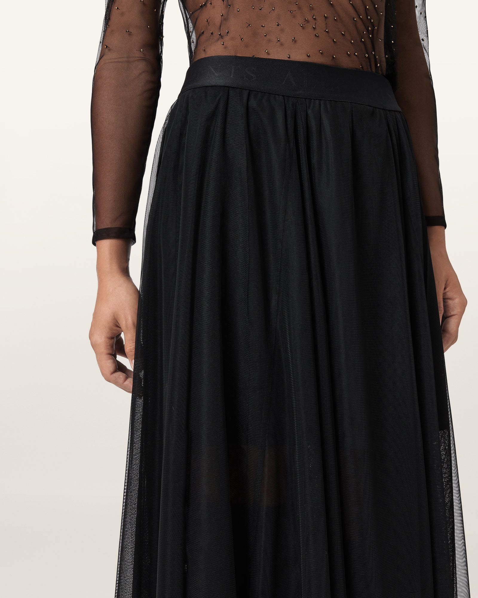 Black Color Ally Tulle Skirt from AllSaints