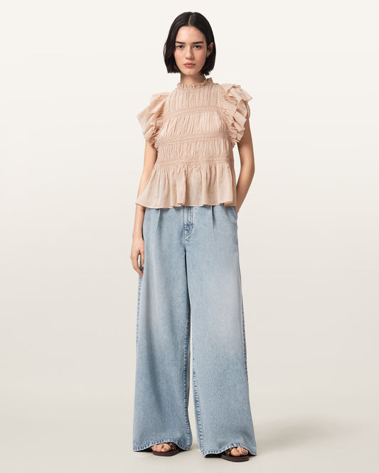 Light Indigo Color Haze Pleat Jean from AllSaints