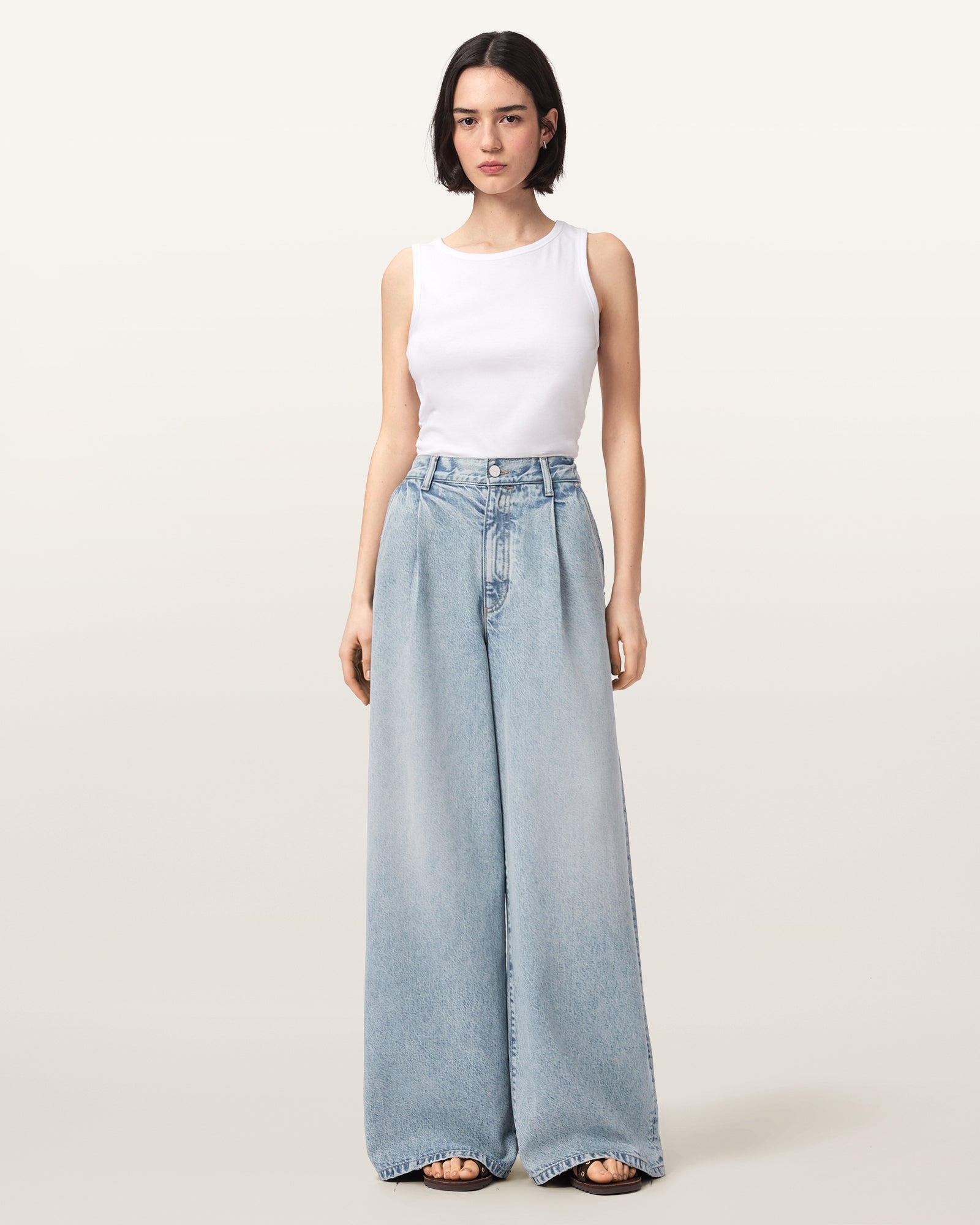 Light Indigo Color Haze Pleat Jean from AllSaints