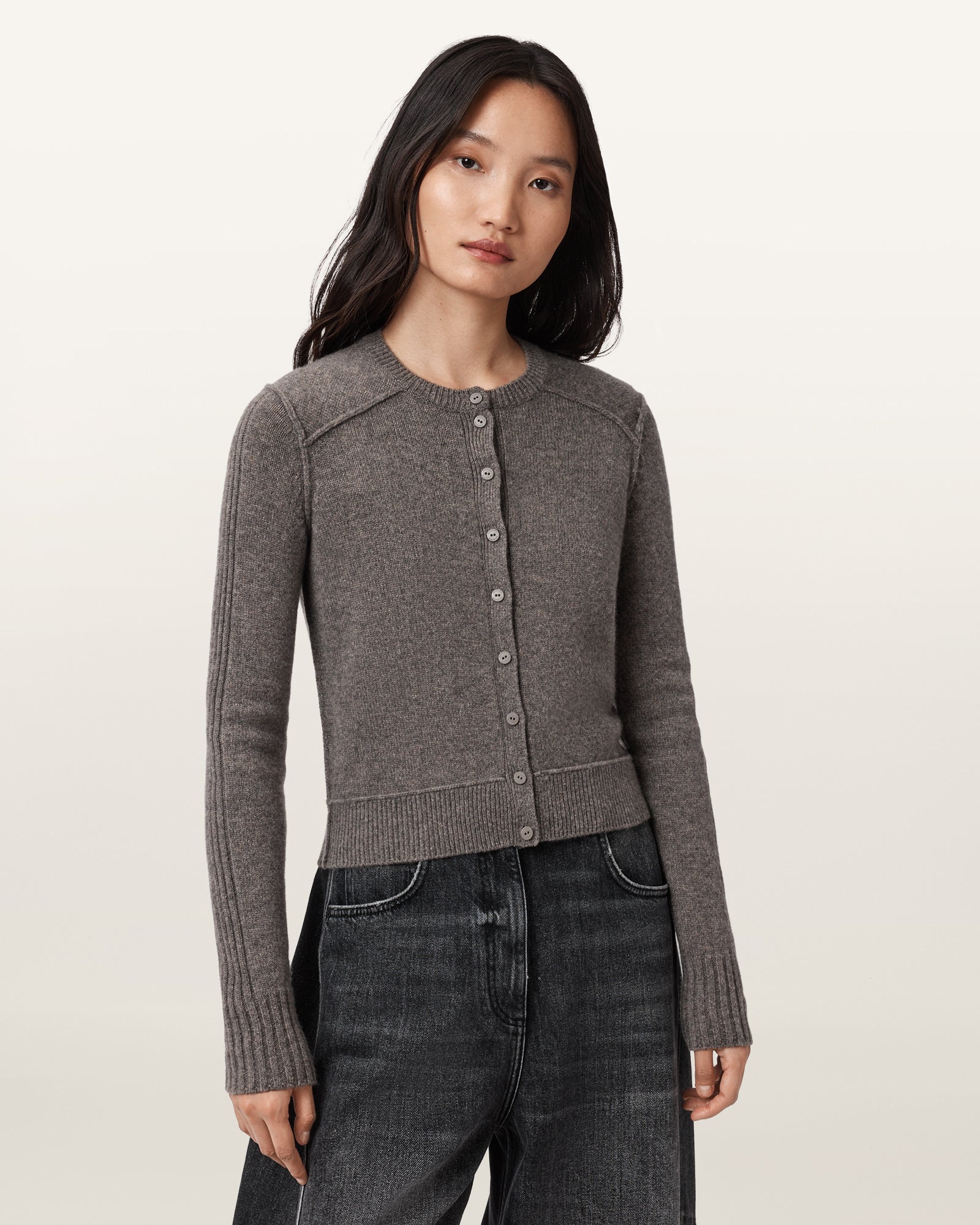FAWN BROWN Color Ester Cardigan from AllSaints
