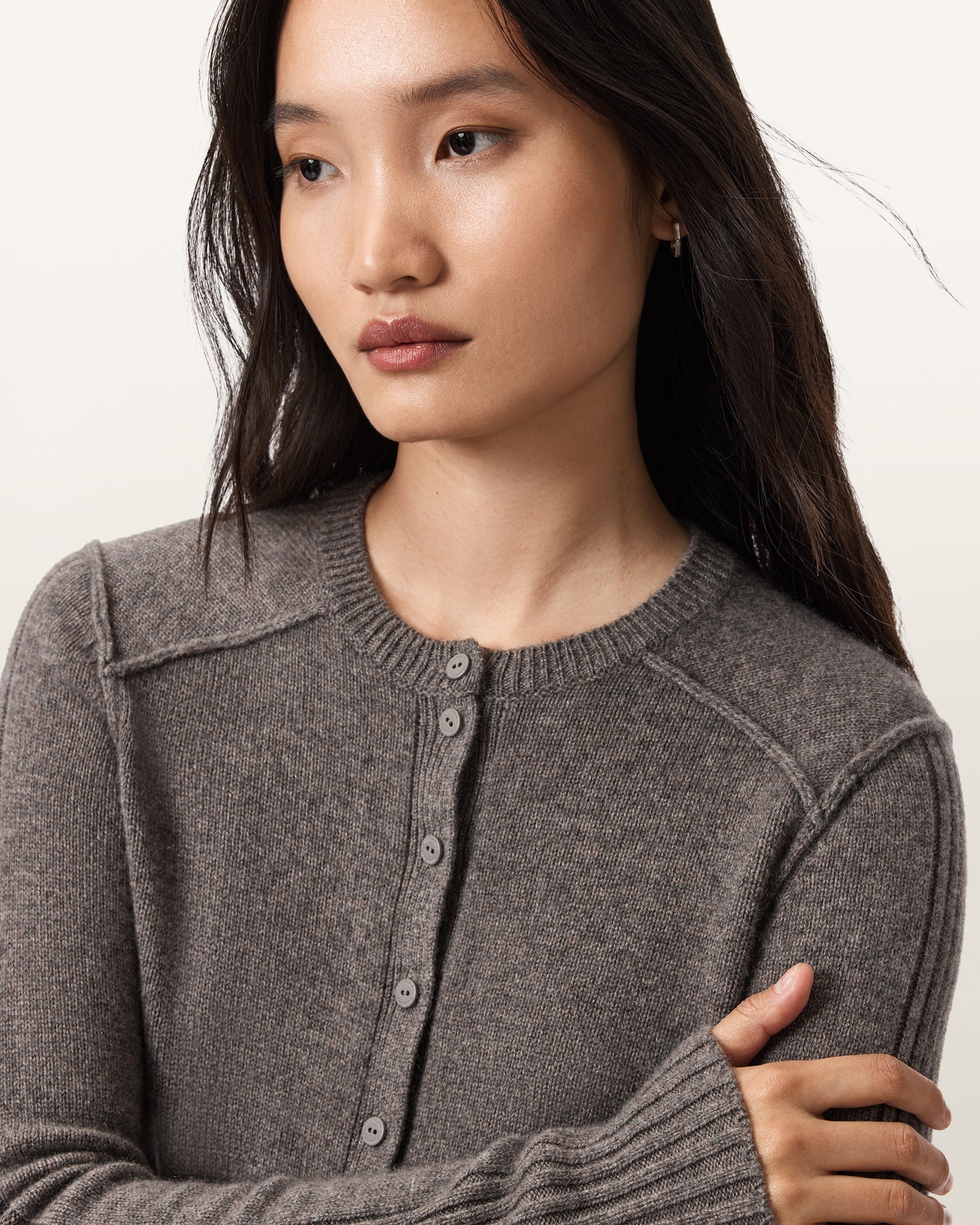 FAWN BROWN Color Ester Cardigan from AllSaints