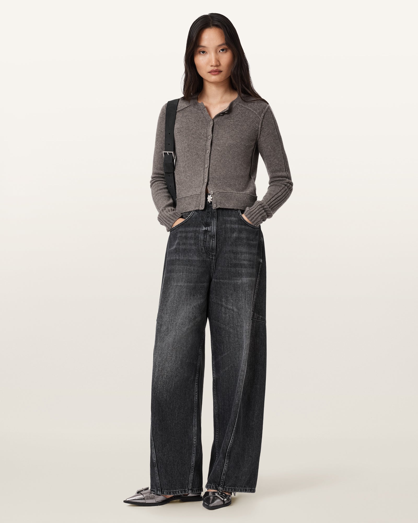 FAWN BROWN Color Ester Cardigan from AllSaints