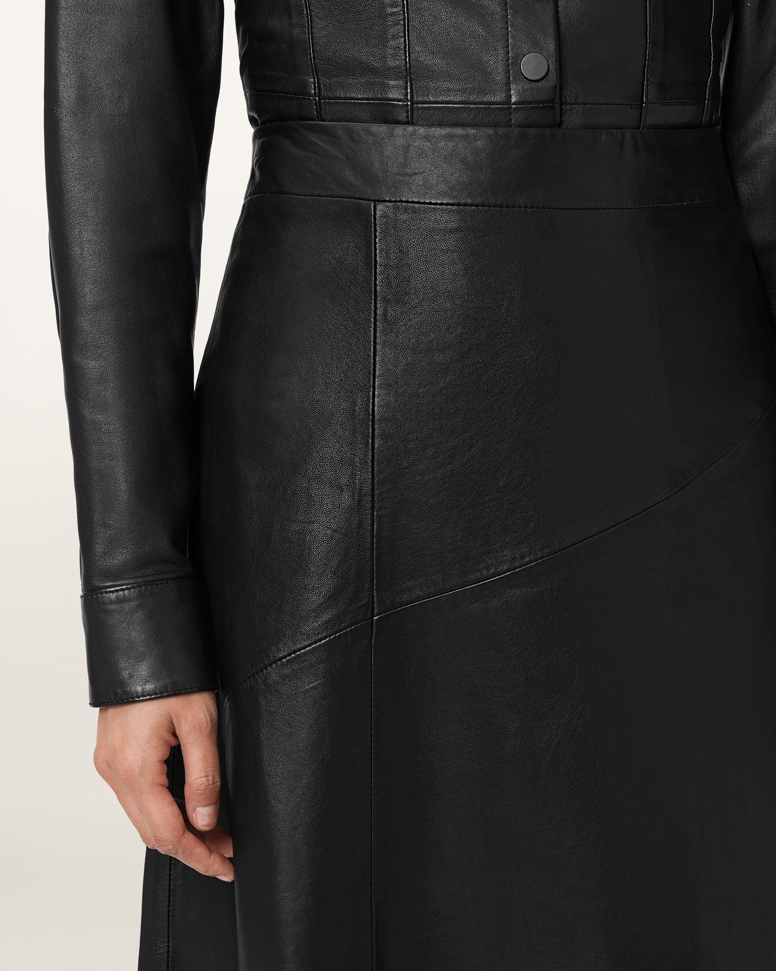 Black Color Gia Leather Skirt from AllSaints