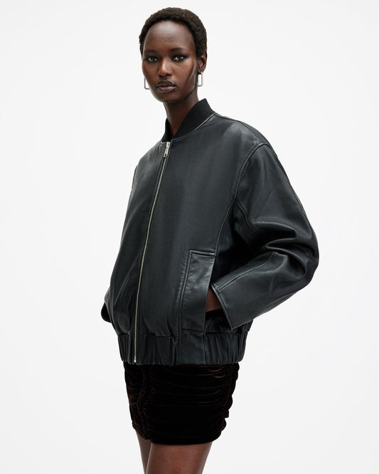 Yara Bomber Leather Jacket