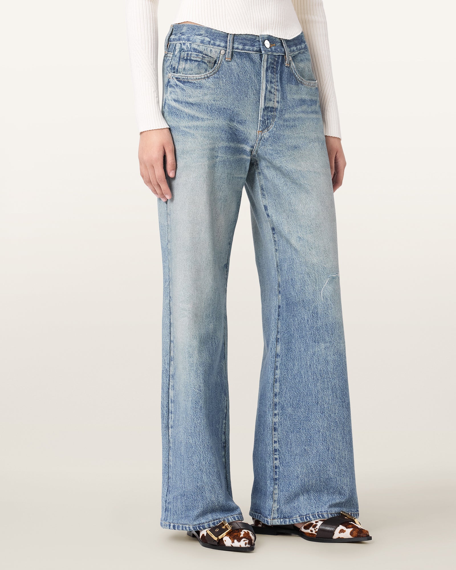 ILLUSION INDIGO Color Kai Terry Trouser from AllSaints