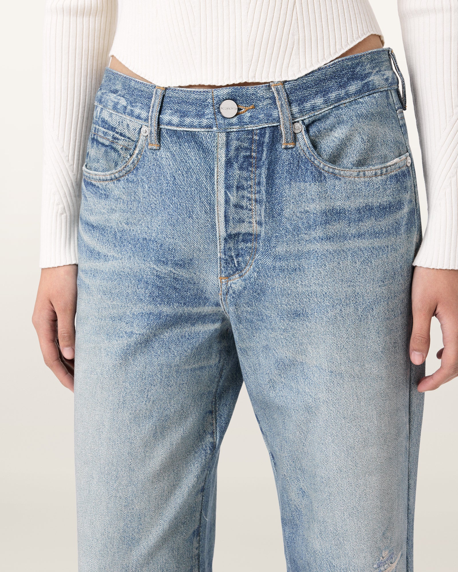 ILLUSION INDIGO Color Kai Terry Trouser from AllSaints