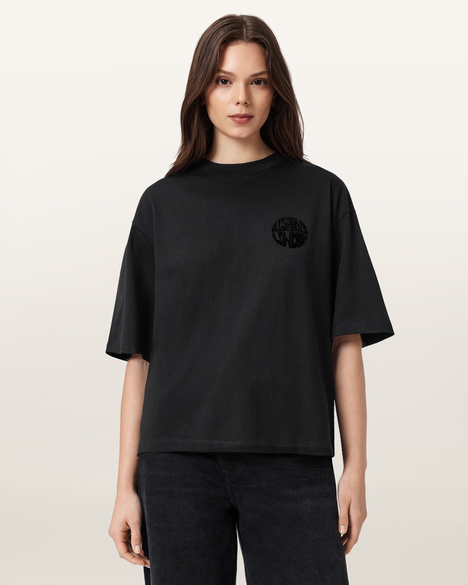Black Color Hunter Amelie Tee from AllSaints