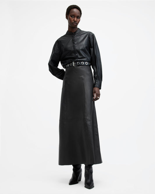 Giana Maxi Leather Skirt