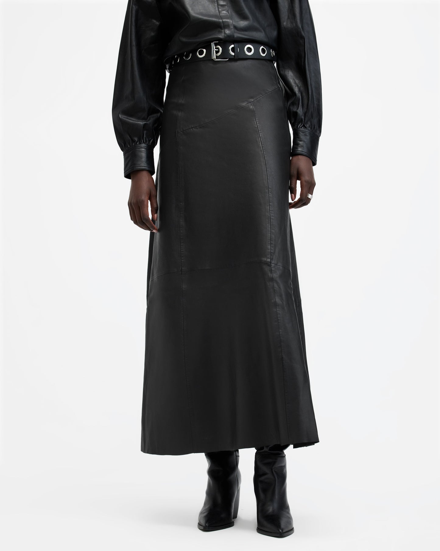 Giana Maxi Leather Skirt