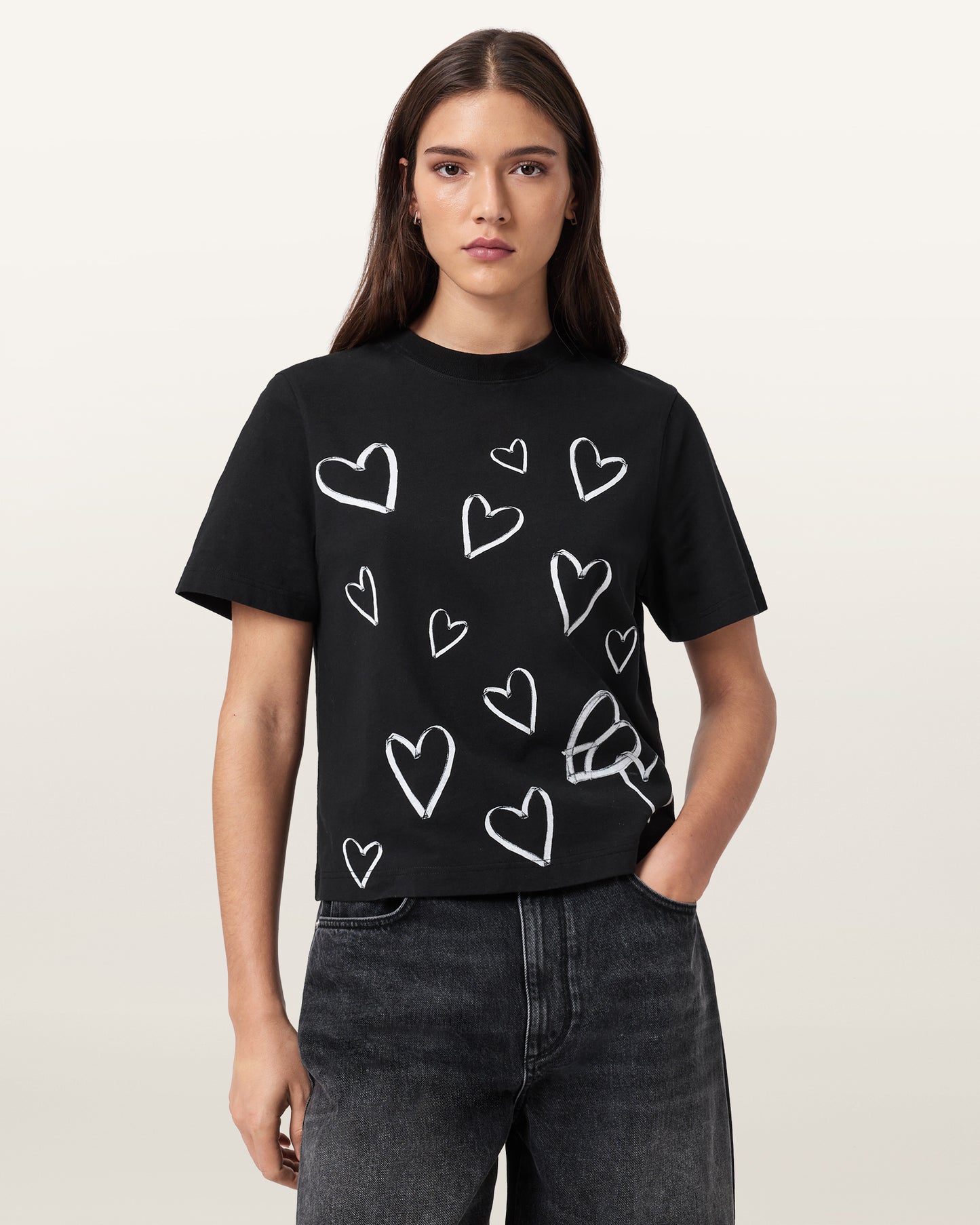 Black Color Lorna Lisa Tee from AllSaints