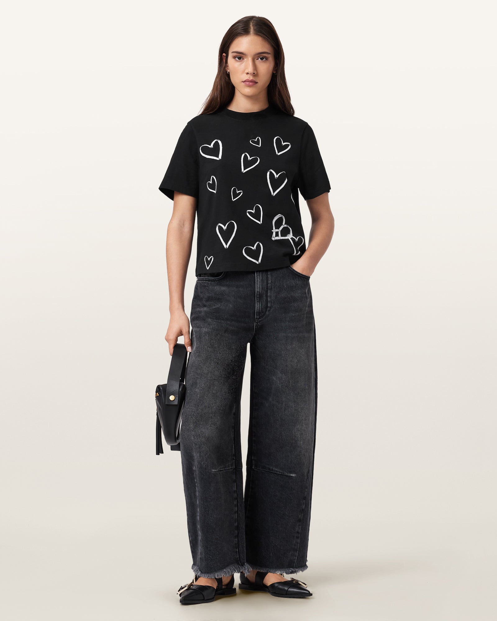 Black Color Lorna Lisa Tee from AllSaints