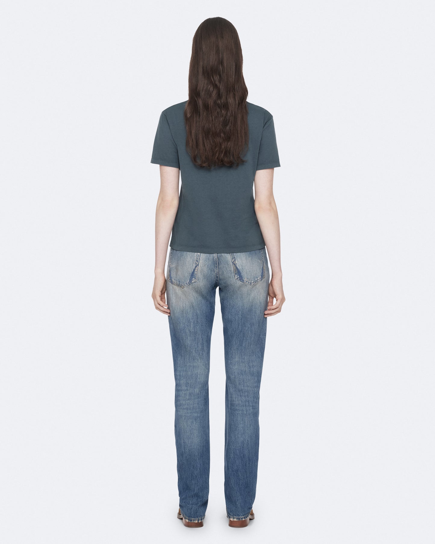 TINT LIGHT INDIGO Color Nat Low Slim Jeans from AllSaints