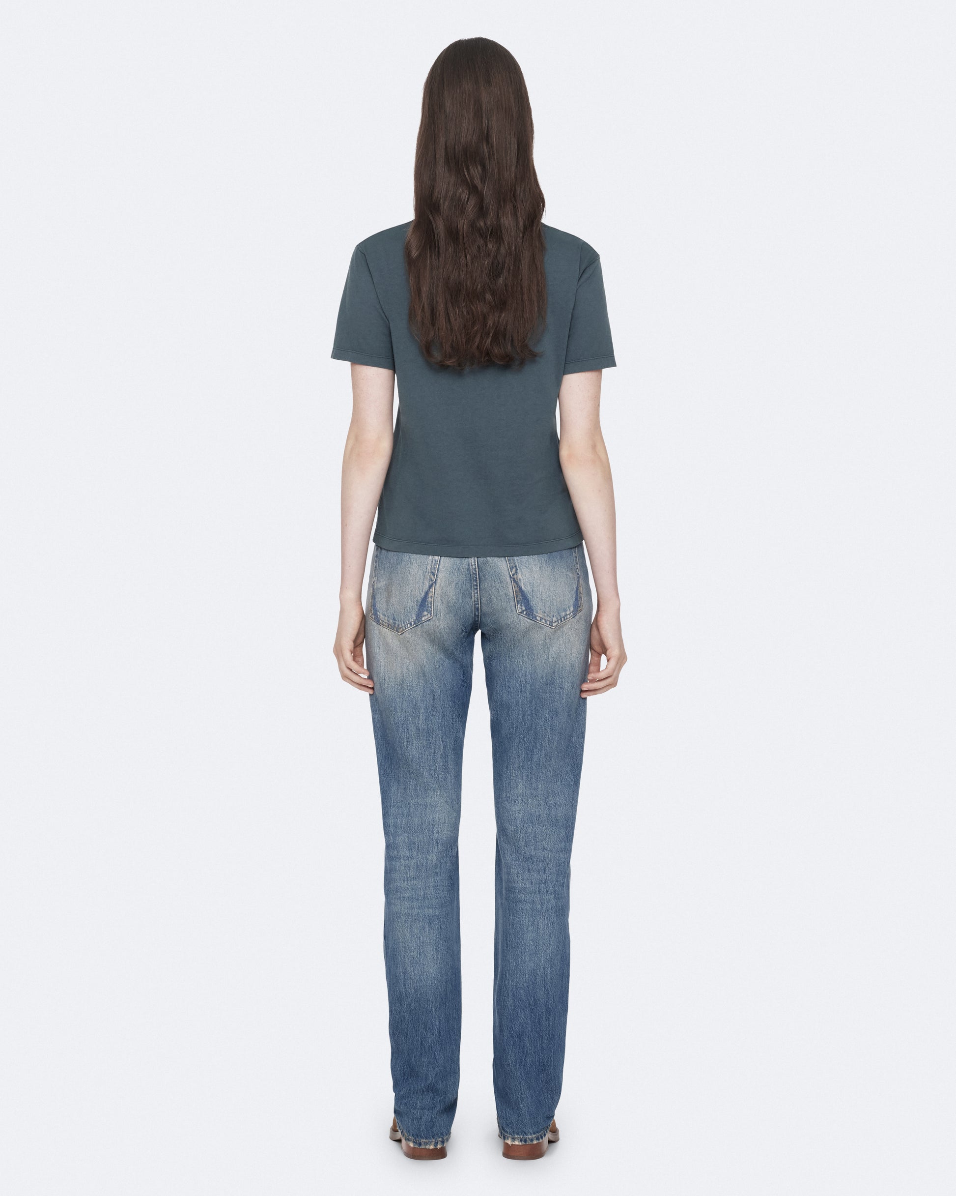 TINT LIGHT INDIGO Color Nat Low Slim Jeans from AllSaints