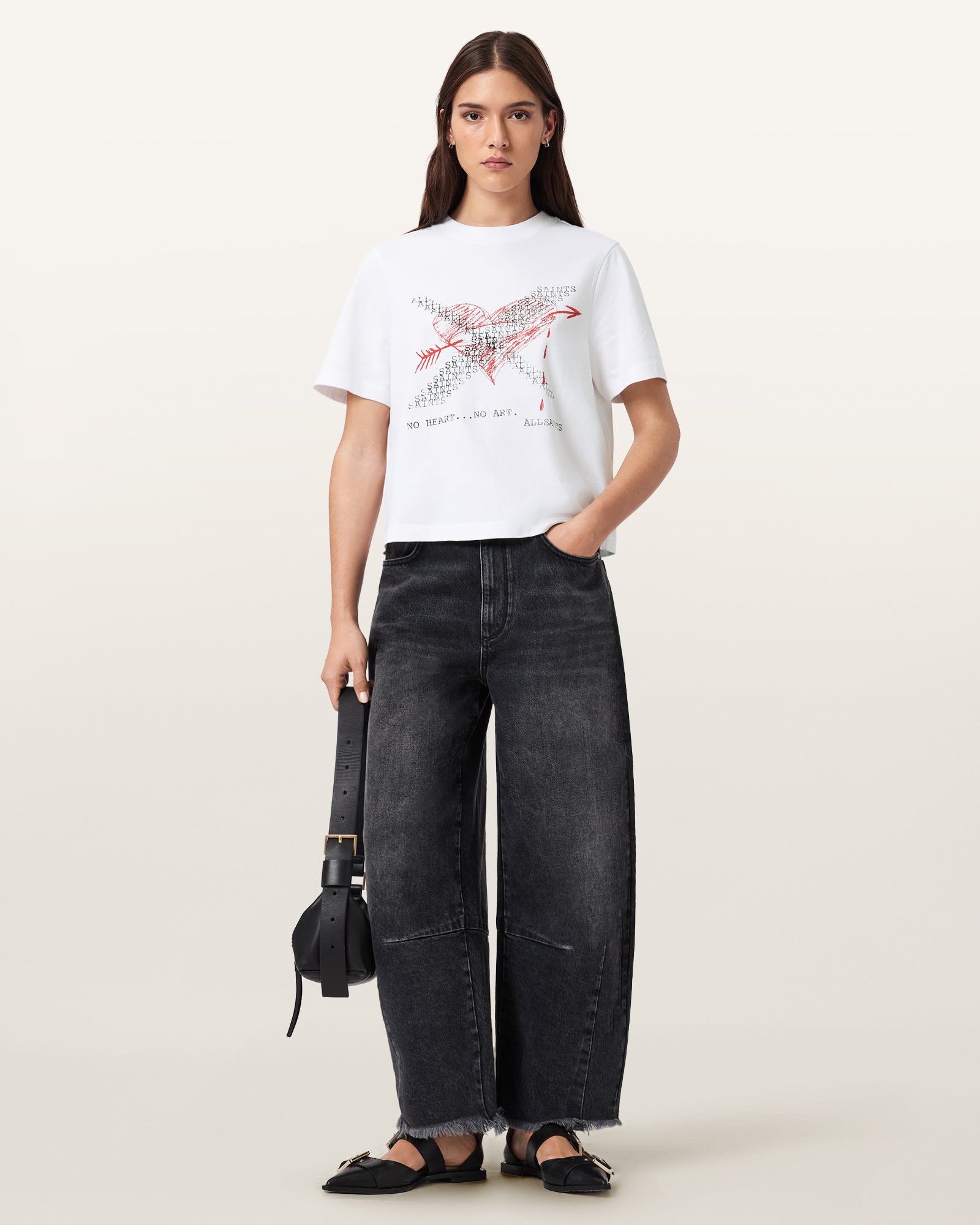 White Color Heartache Lisa Tee from AllSaints