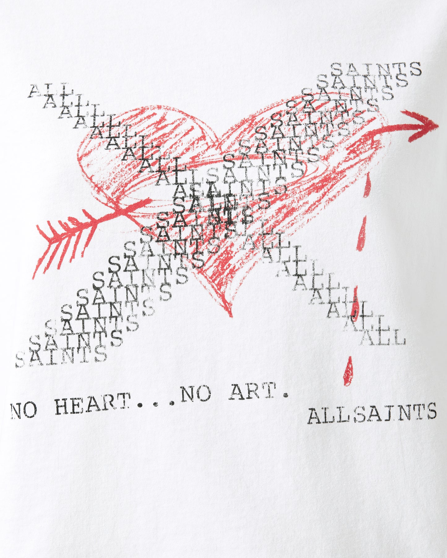 White Color Heartache Lisa Tee from AllSaints