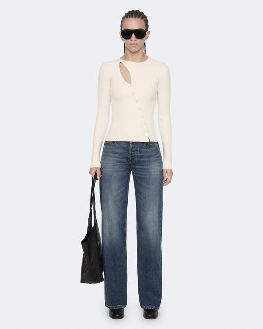 Chalk White Color Cruz Button Through Cardigan from AllSaints