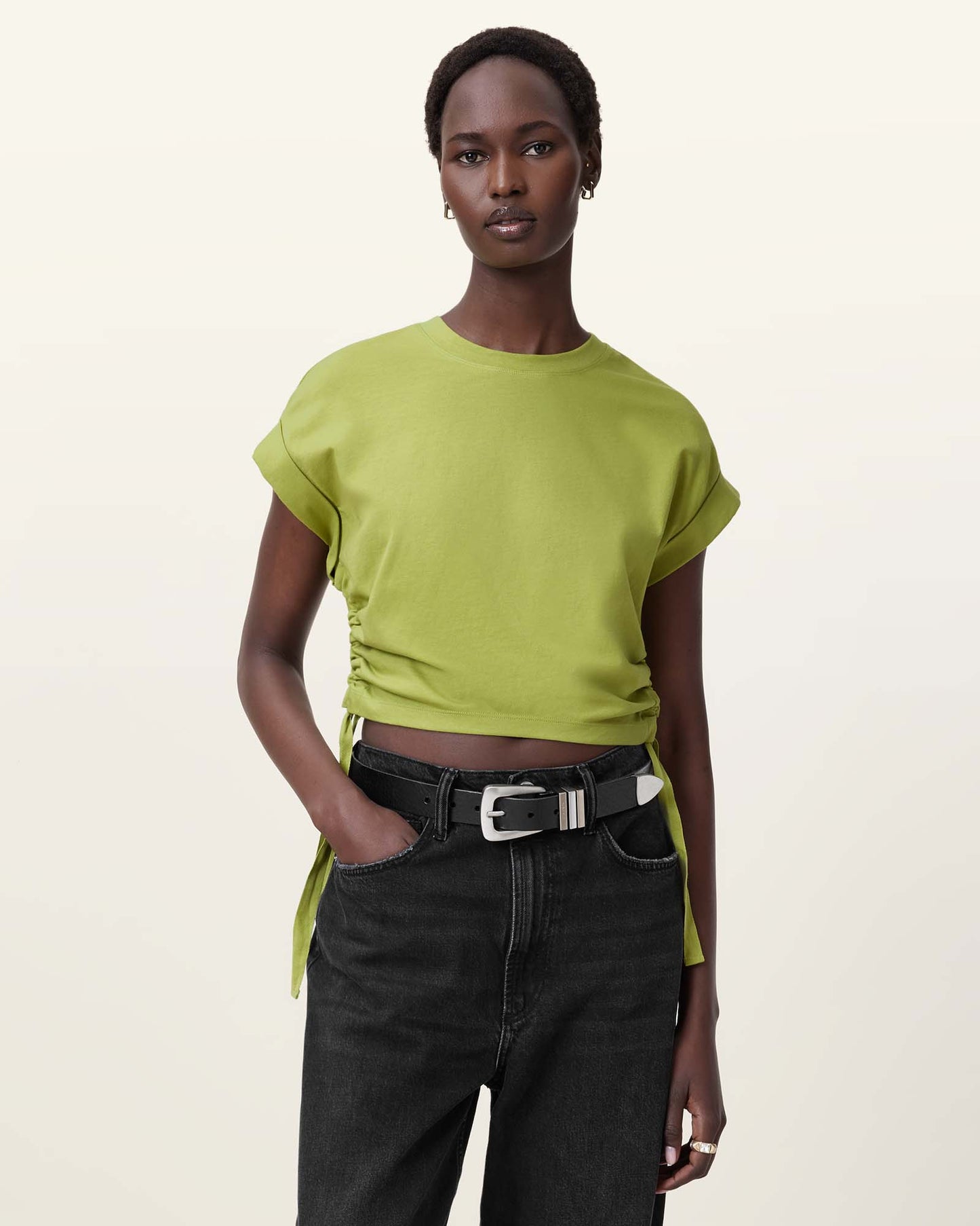 UNITY GREEN Color Mira Tee from AllSaints