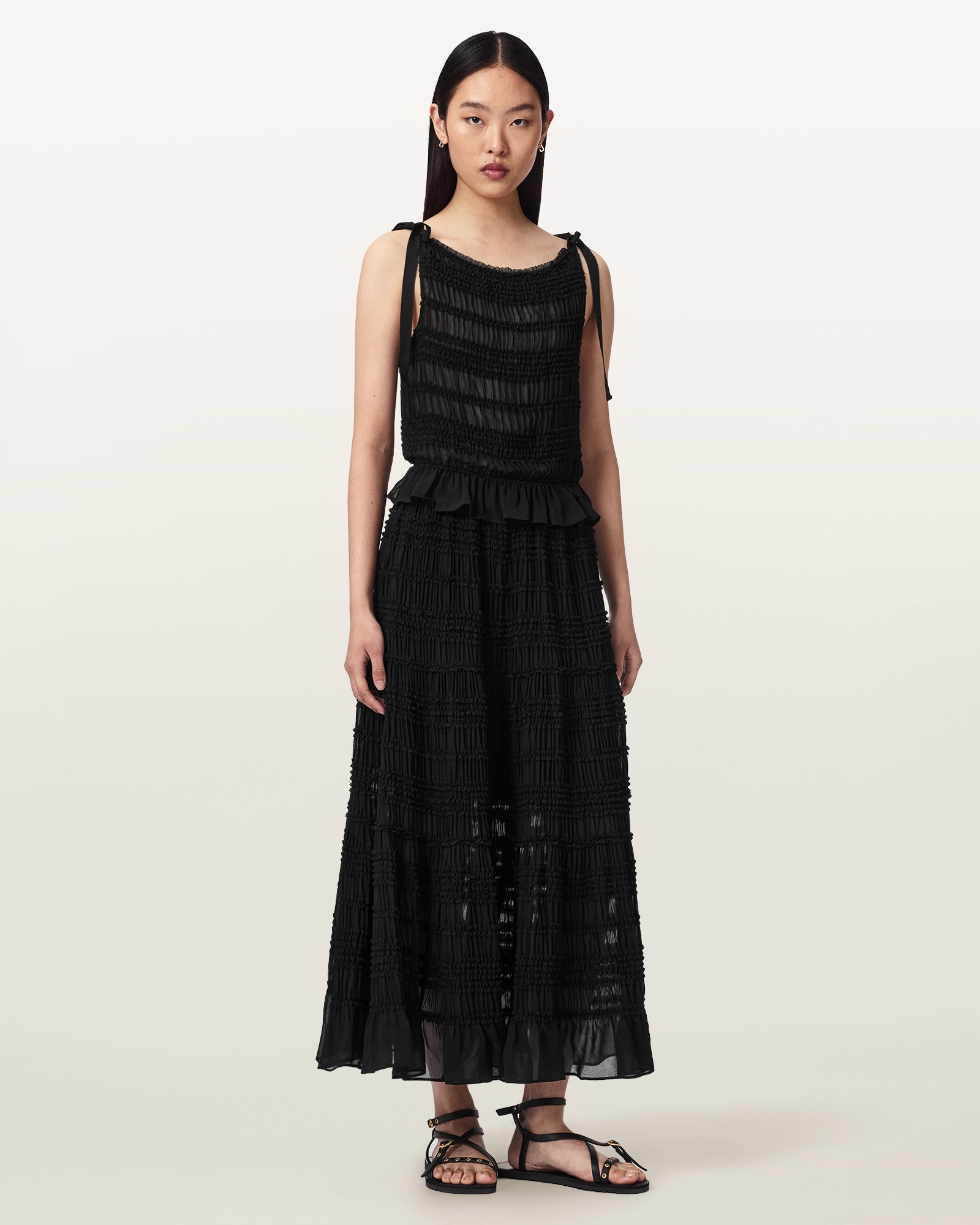 Black Color Lotus Skirt from AllSaints
