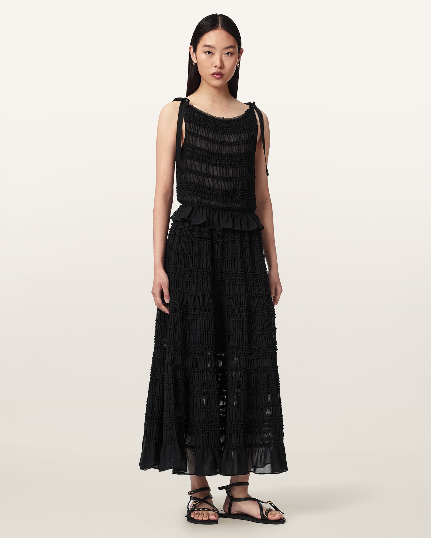 Black Color Lotus Skirt from AllSaints