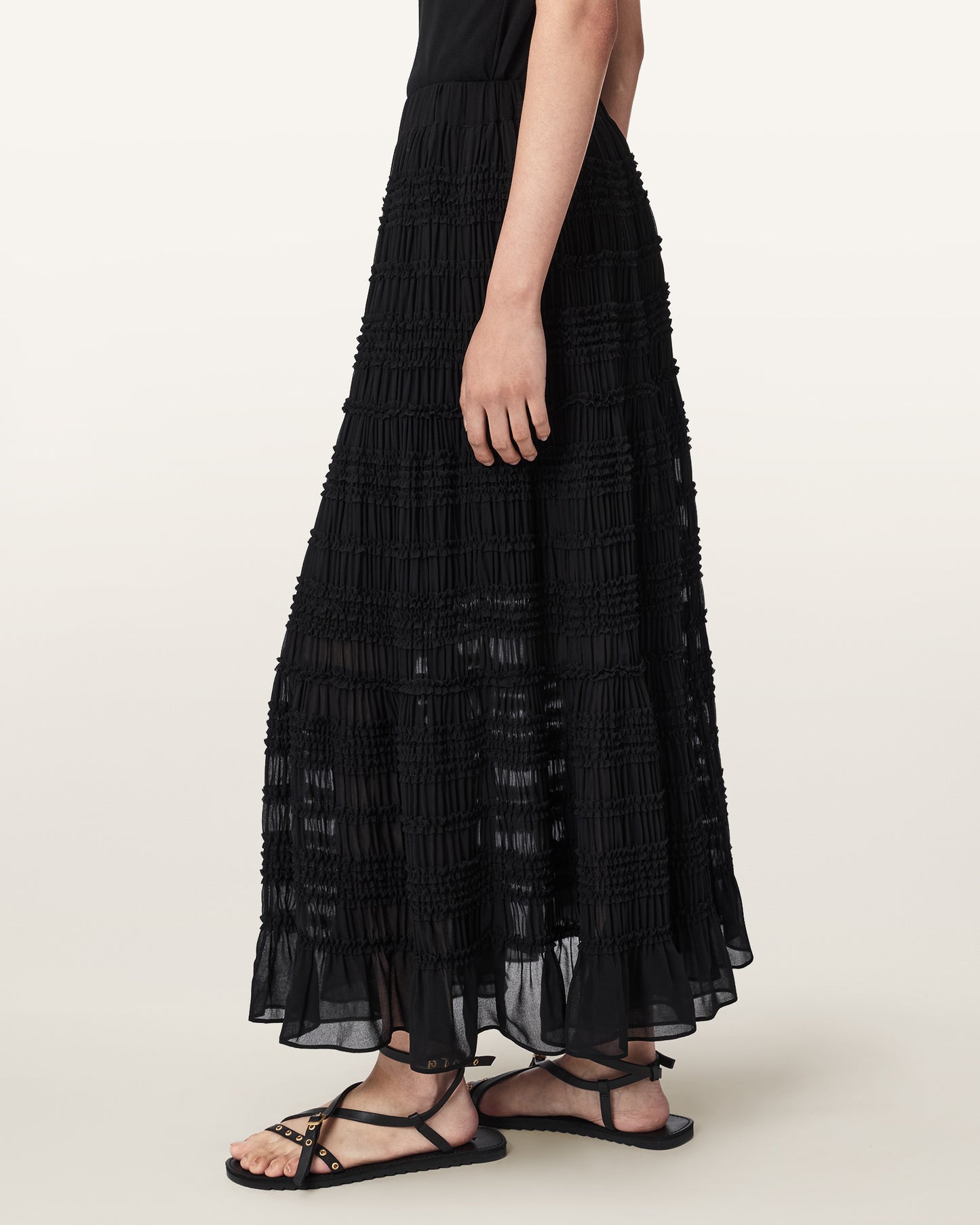 Black Color Lotus Skirt from AllSaints