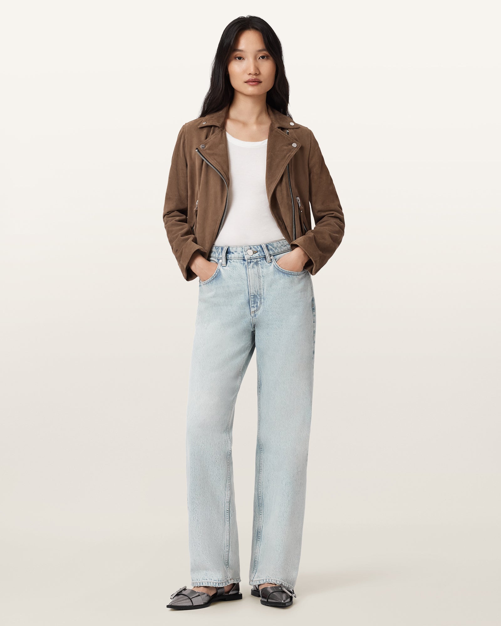 SNOW INDIGO BLUE Color Brooklyn Jean from AllSaints