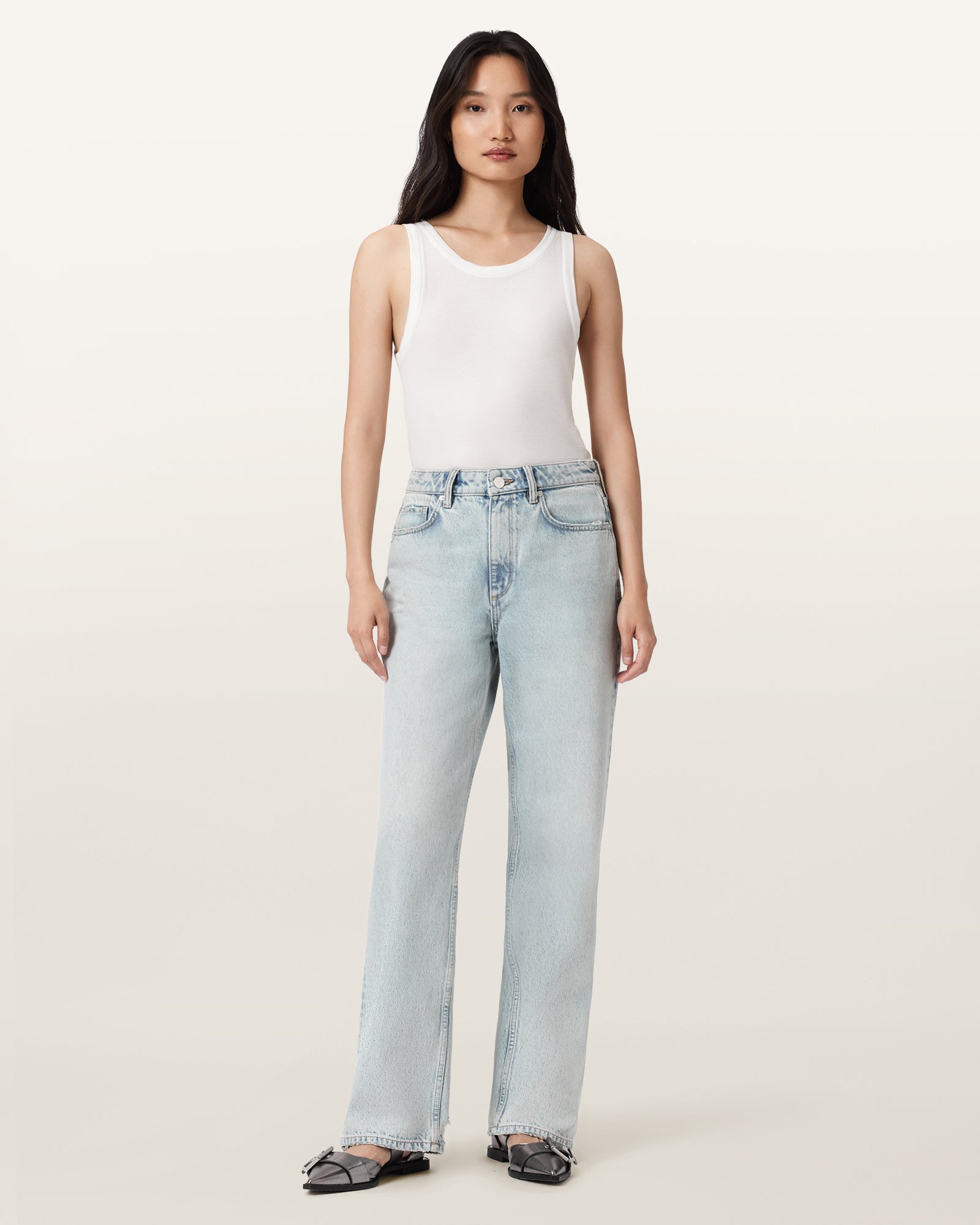 SNOW INDIGO BLUE Color Brooklyn Jean from AllSaints