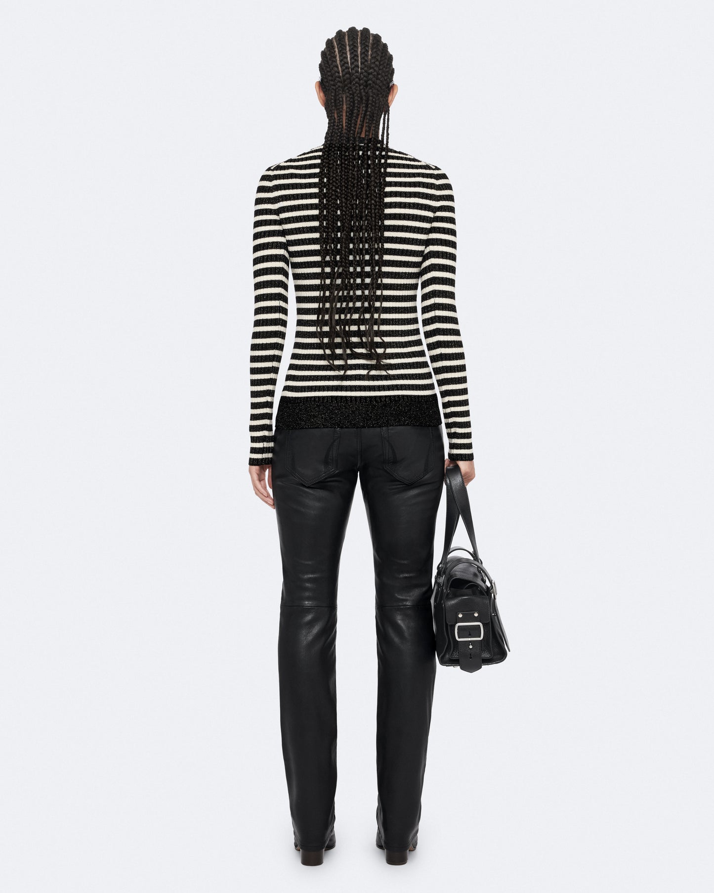 BLACK/CHALK WHITE Color Kay Stripe Cardigan from AllSaints