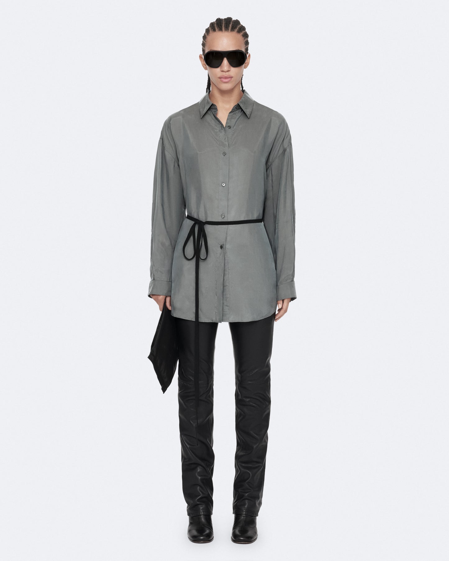 SHADOW GREY Color Ilana Shirt from AllSaints