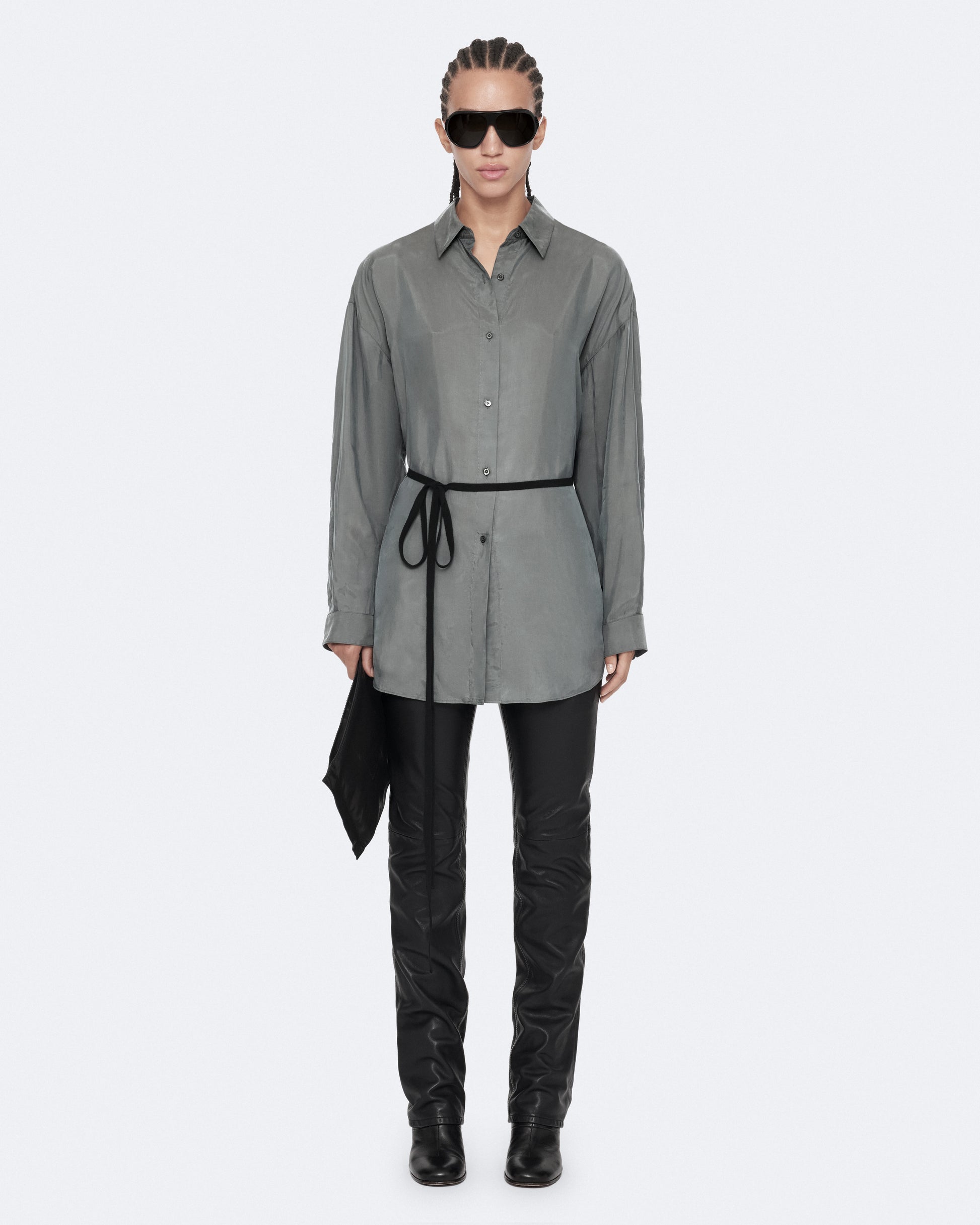 SHADOW GREY Color Ilana Shirt from AllSaints