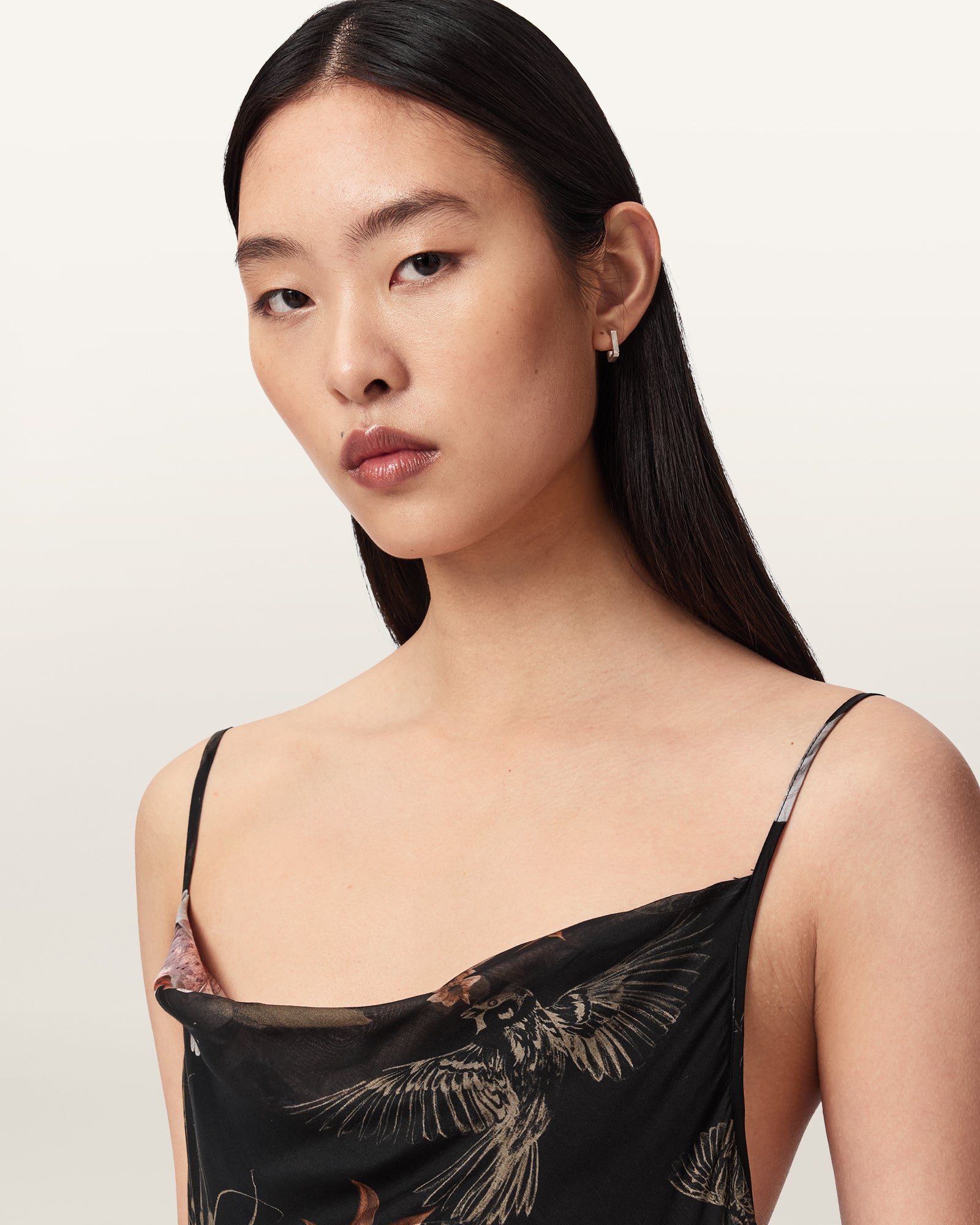 CRYSTAL BLACK Color Ruth Dress from AllSaints