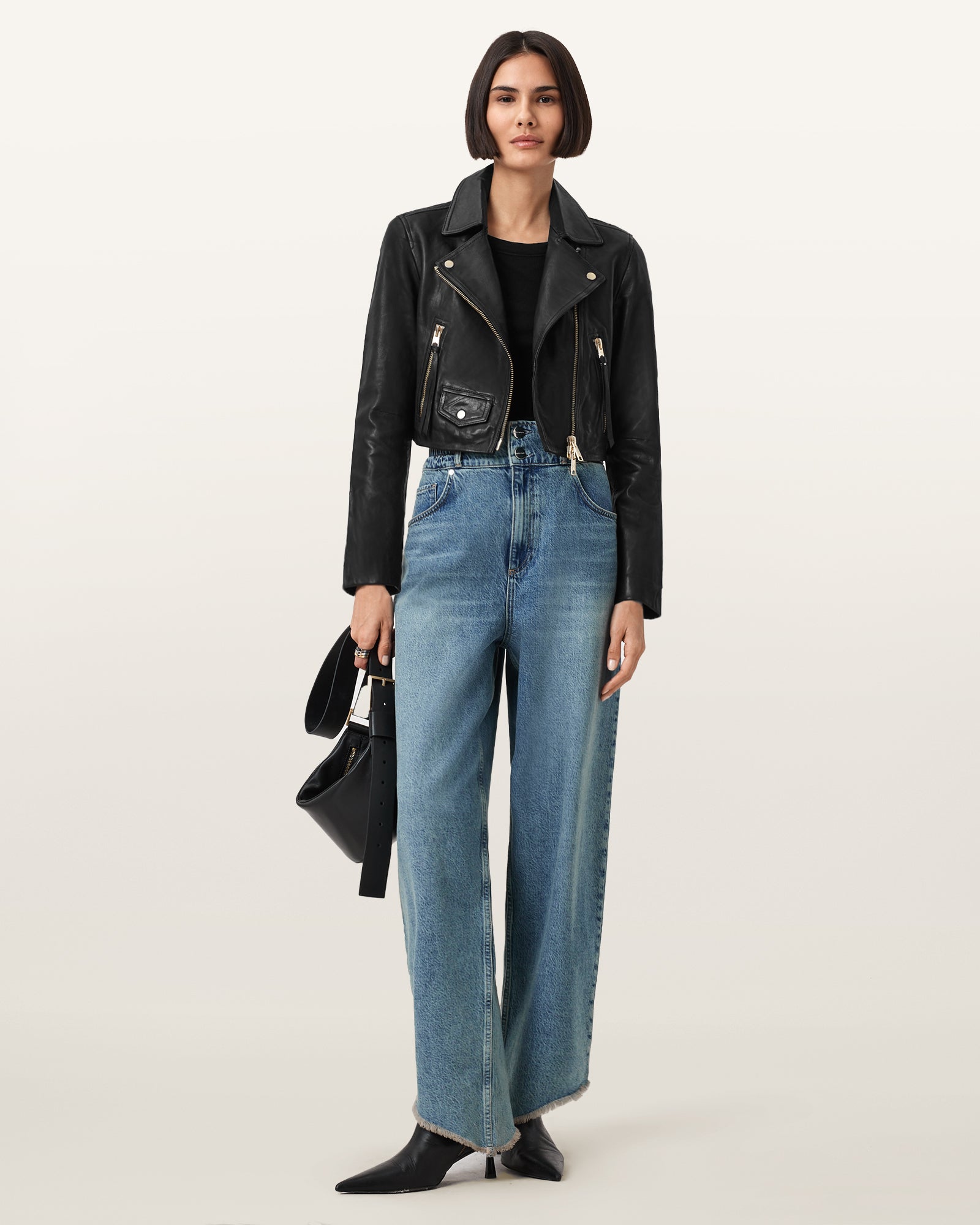 Elora Leather Biker Jacket