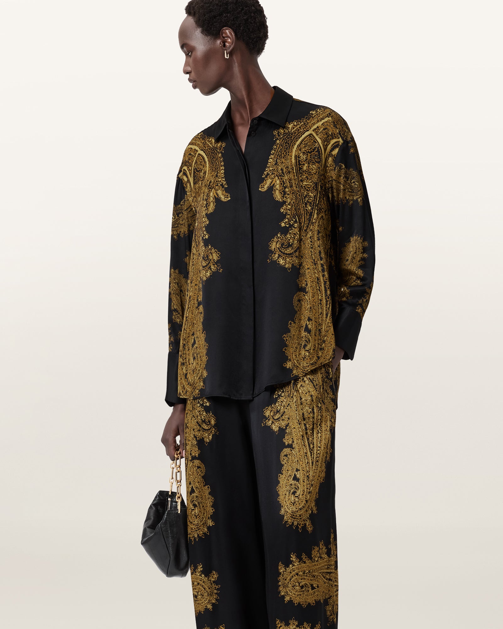 ELLA BLACK Color Bernie Shirt from AllSaints
