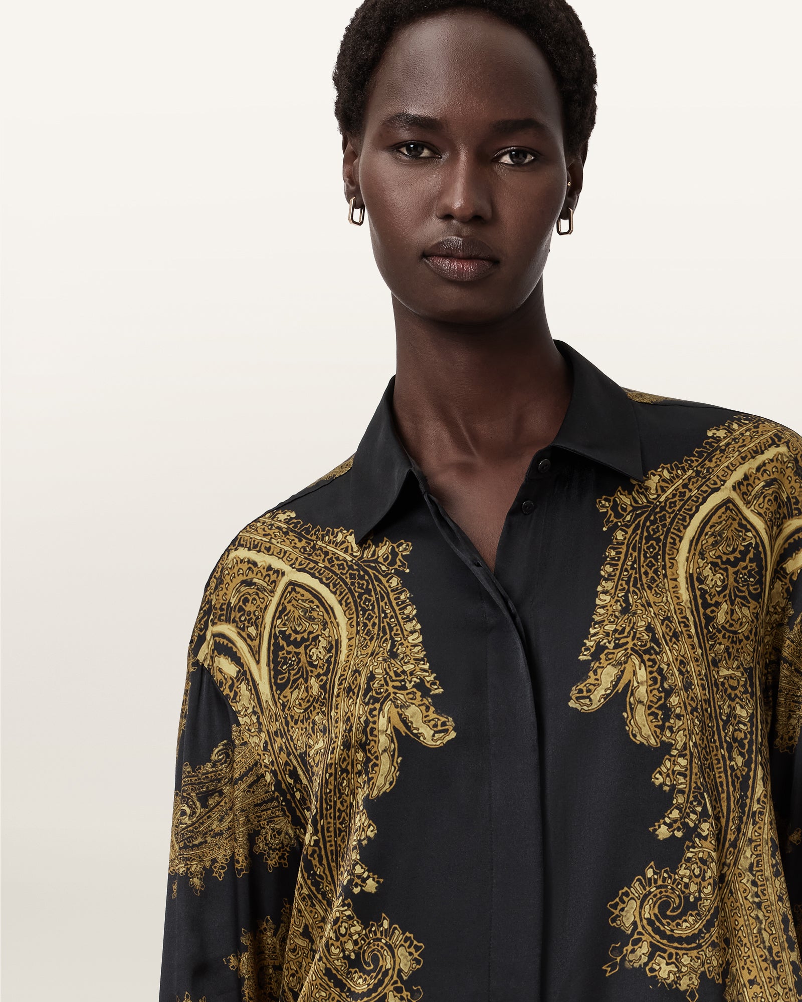 ELLA BLACK Color Bernie Shirt from AllSaints