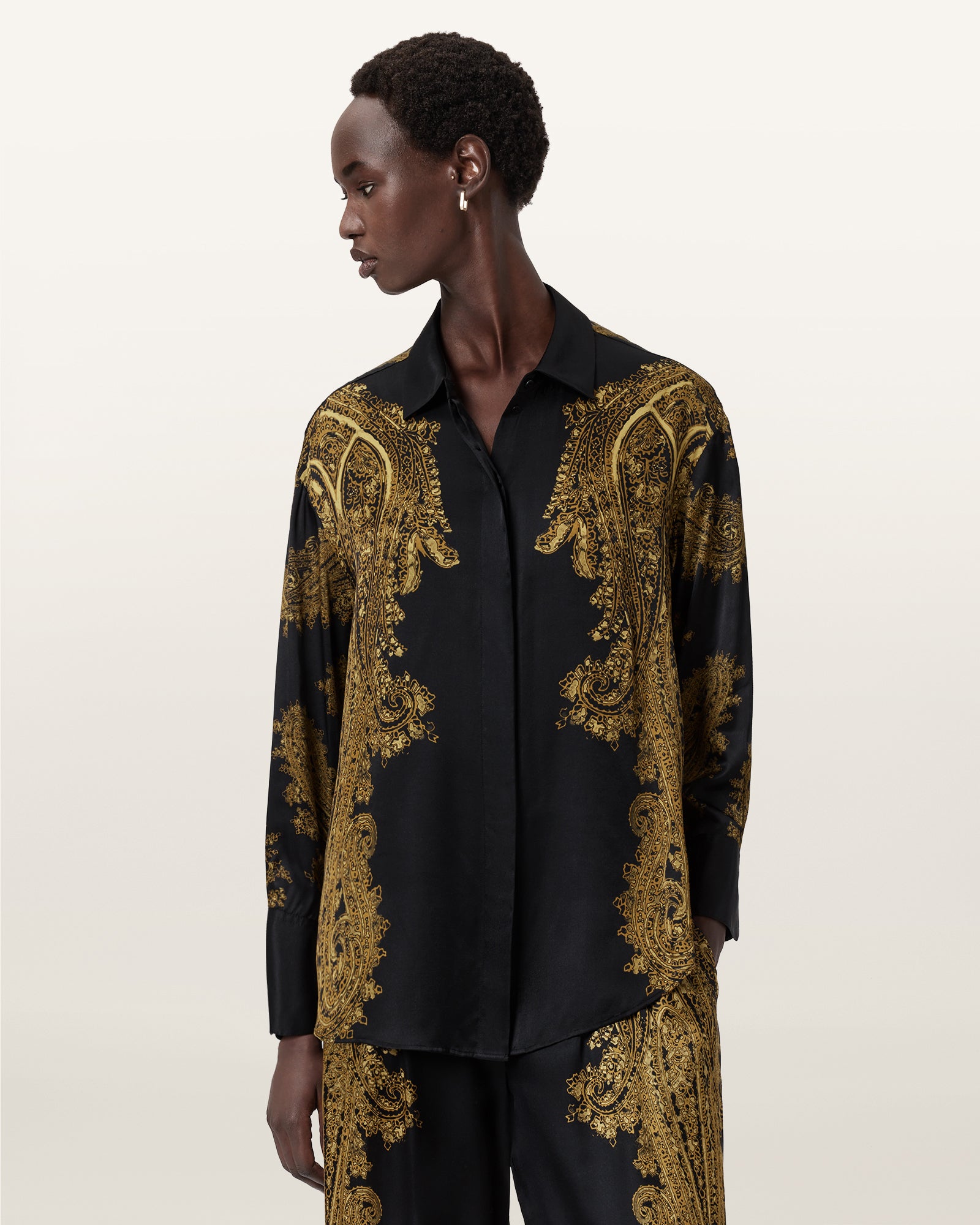 ELLA BLACK Color Bernie Shirt from AllSaints