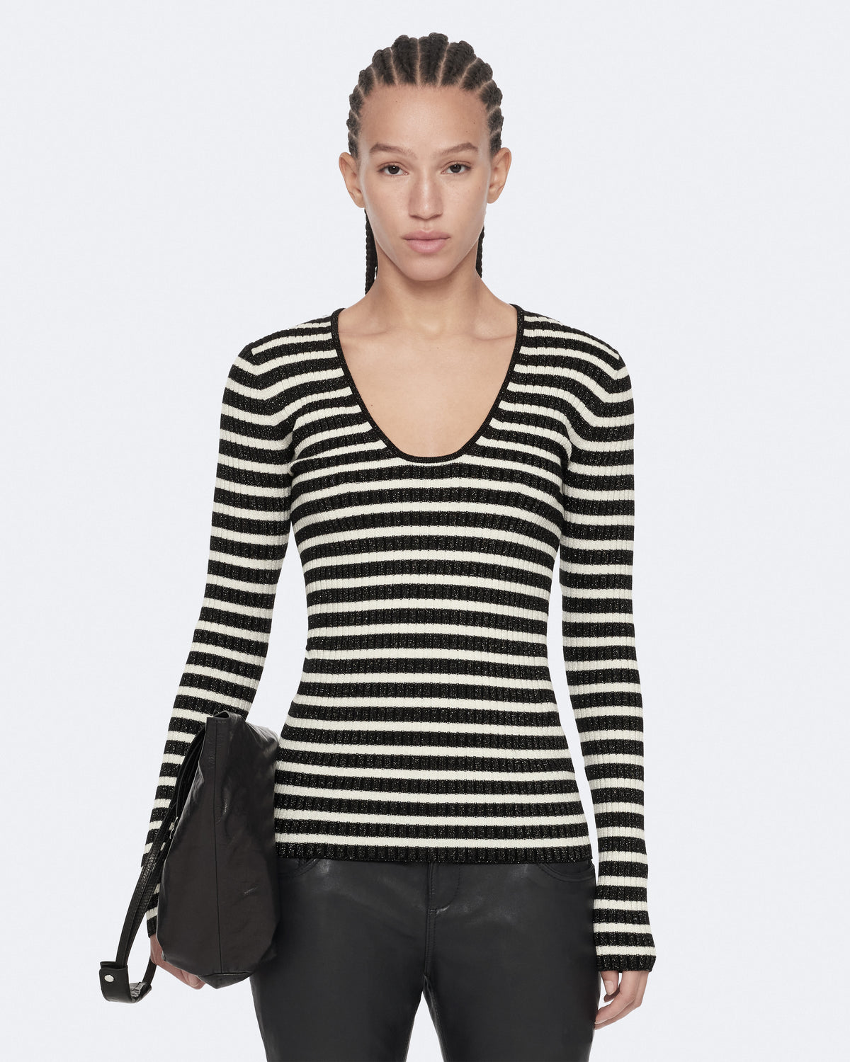 Kay Stripe V Neck Jumper