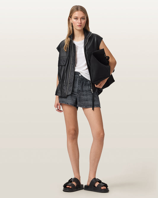 ILLUSION BLACK Color Tyler Short from AllSaints