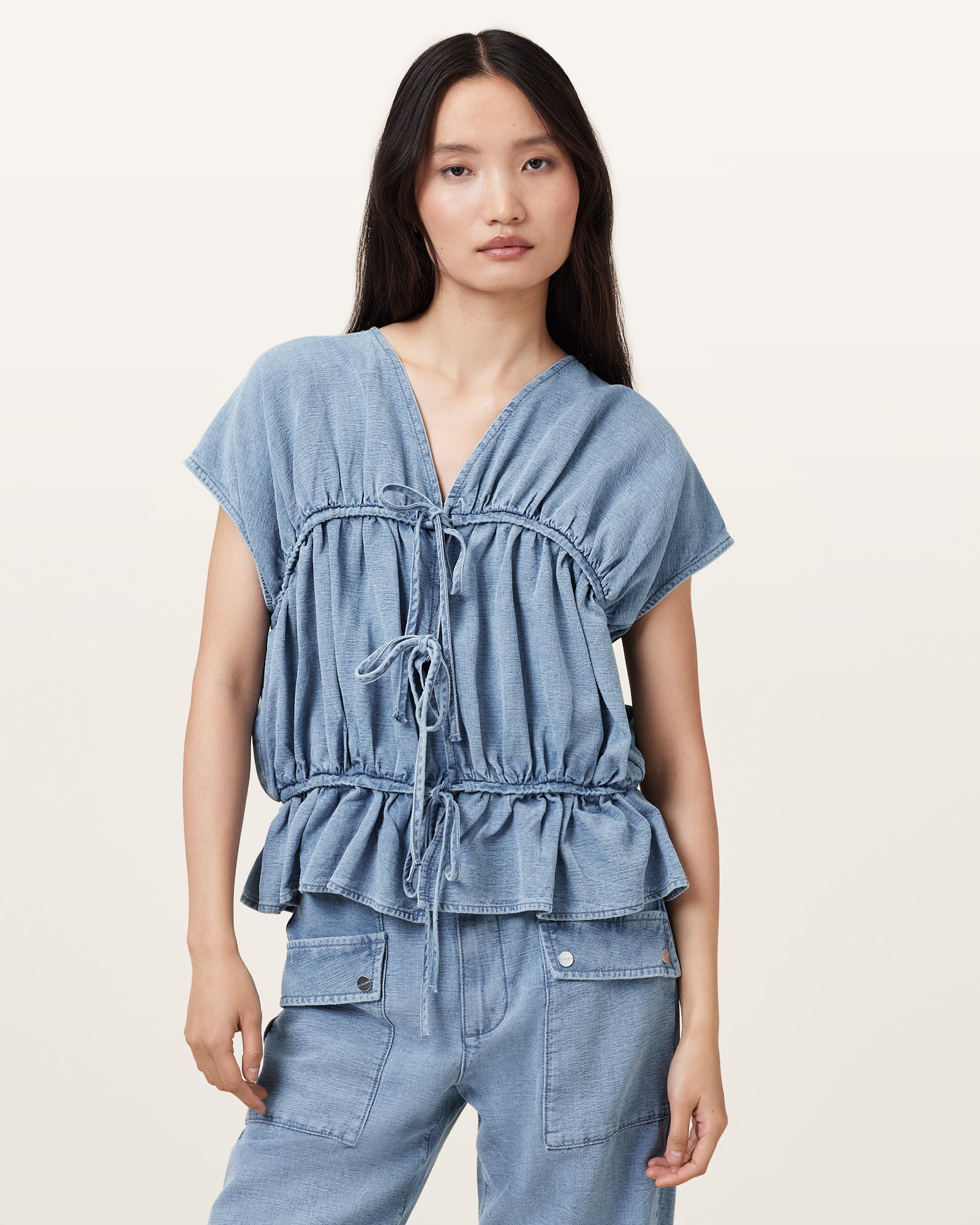 Light Blue Color Remy Top from AllSaints