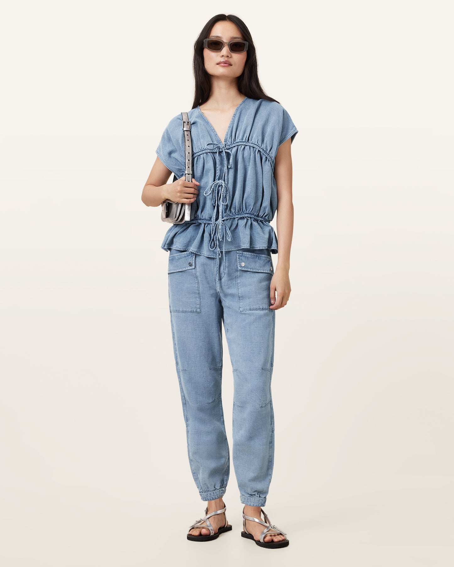 Light Blue Color Remy Top from AllSaints