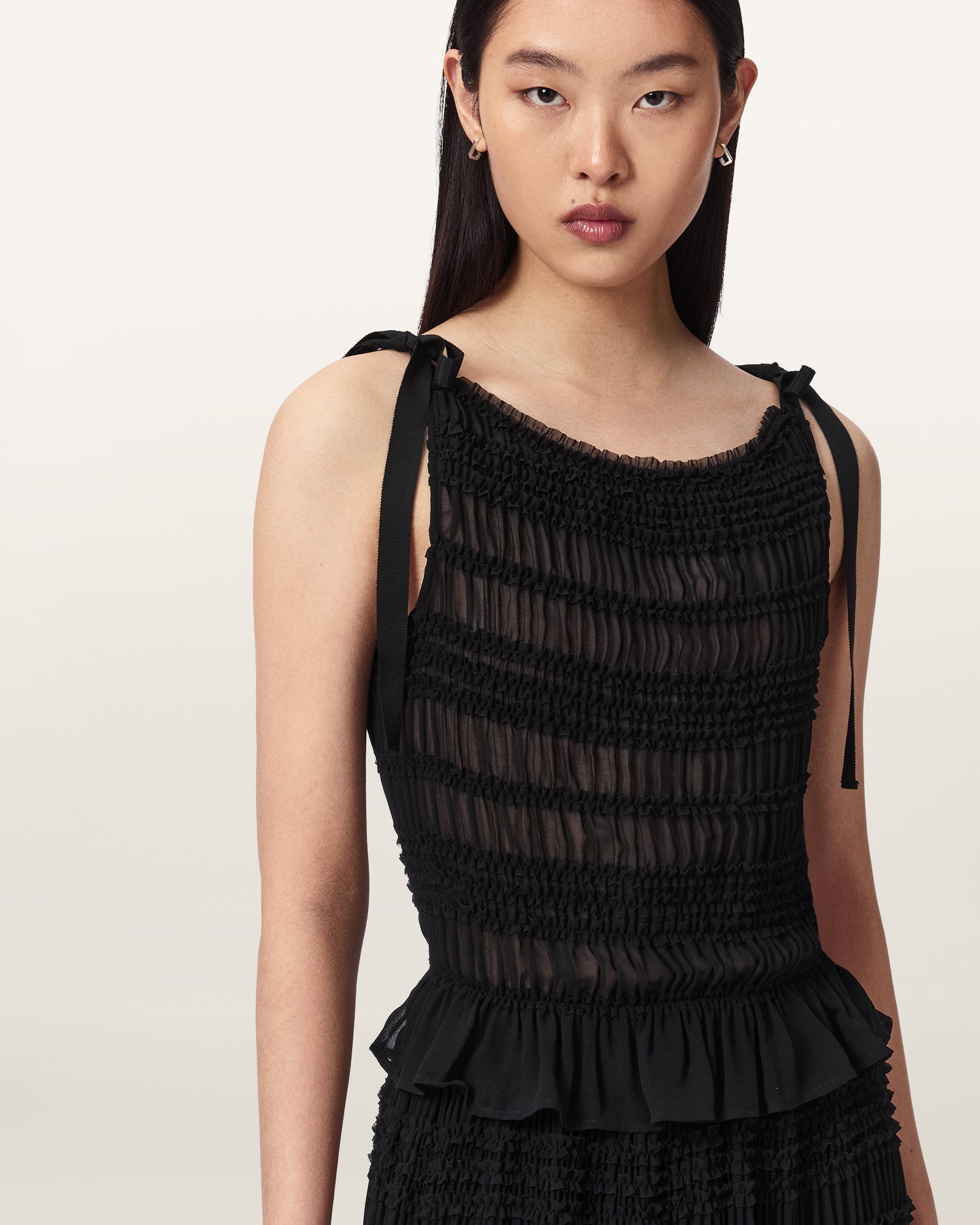 Black Color Lotus Top from AllSaints