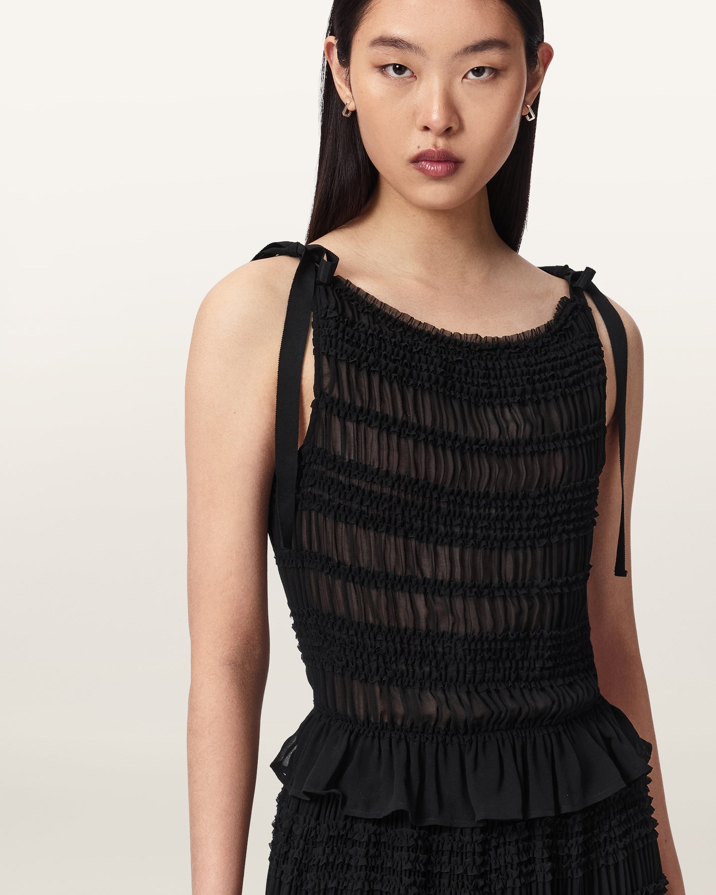 Black Color Lotus Top from AllSaints