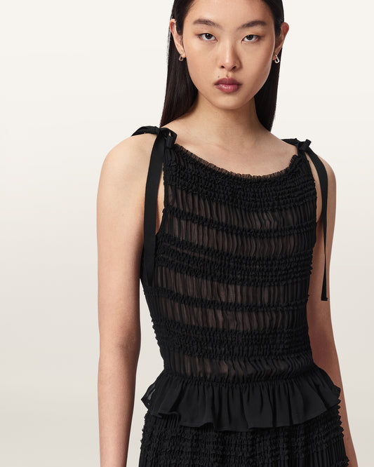 Black Color Lotus Top from AllSaints