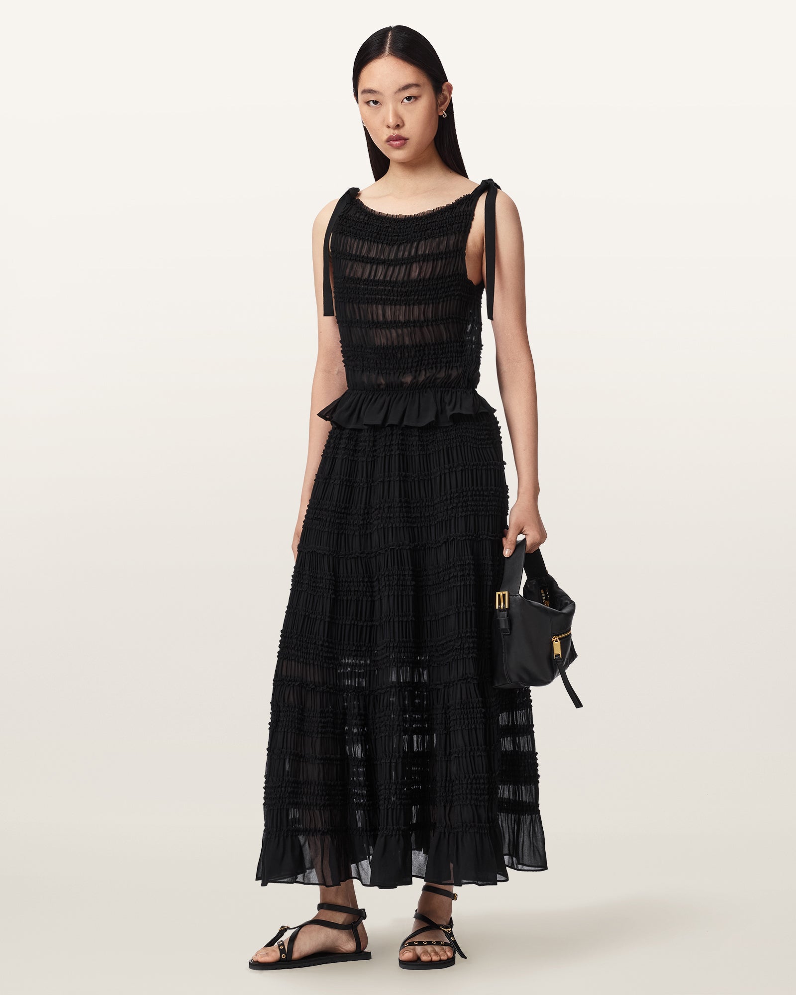 Black Color Lotus Top from AllSaints