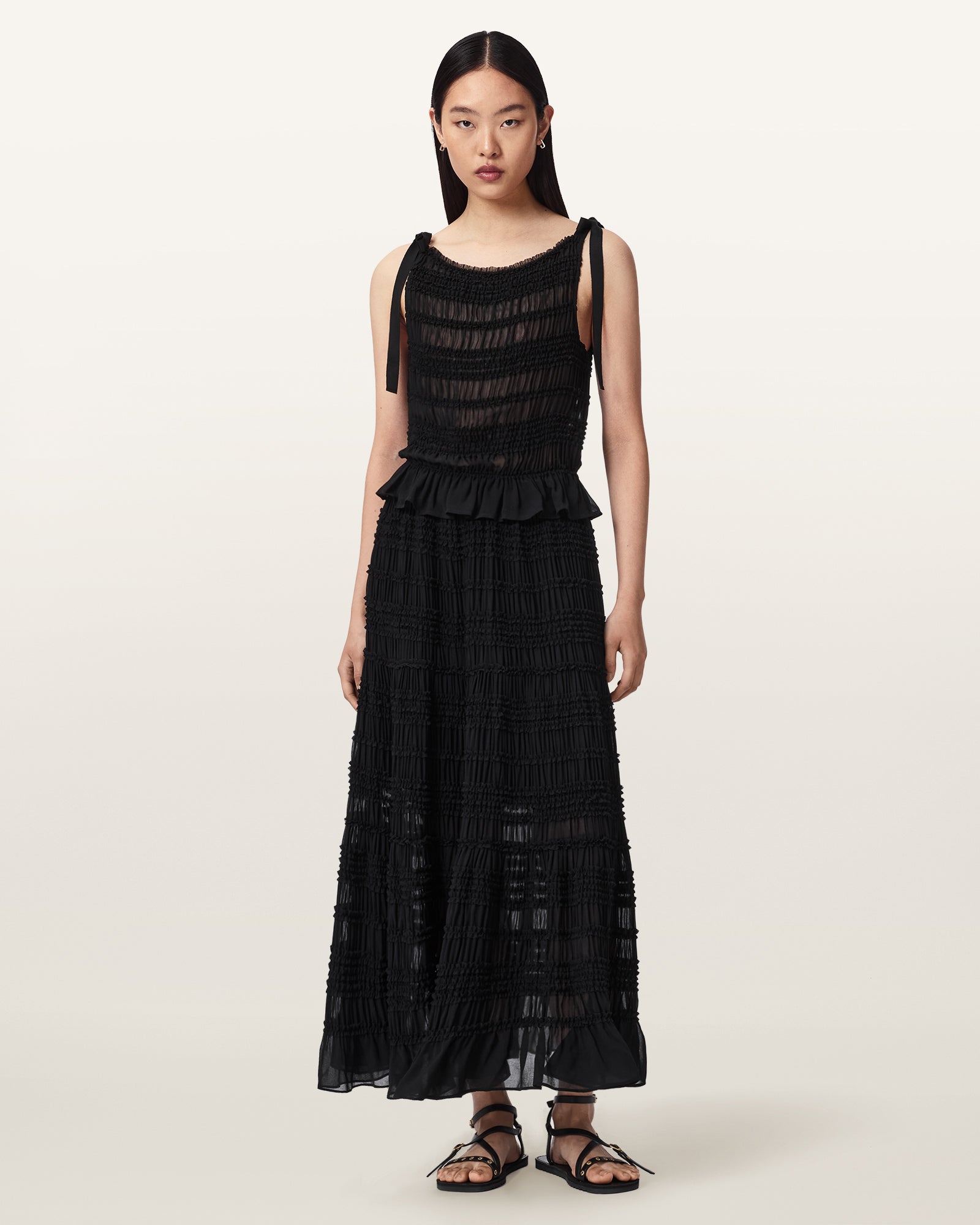 Black Color Lotus Top from AllSaints